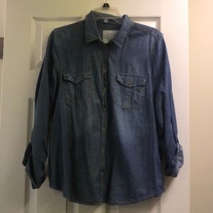 Denim button up